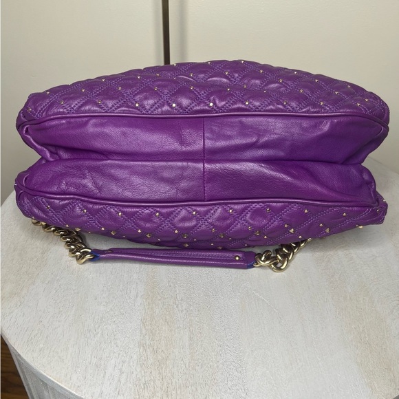 Marc Jacobs Stardust Cecilia Quilted Leather Studded Satchel - Picture 5 of 13